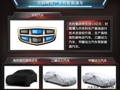 吉利斥资12亿建工厂 投产高端电动车